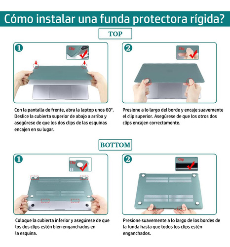 Funda Para Macbook Air 13.3'' A1932/a2179/a2337 Transparente