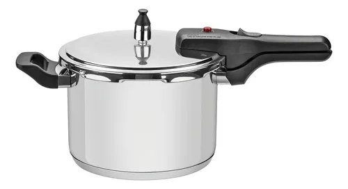Olla a presión Tramontina Brava de acero inoxidable con triple fondo, 22 cm y 6 L