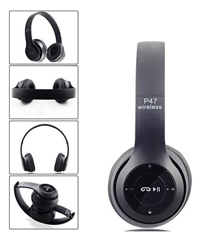 Auriculares  Inalambricos P47 Bluetooth, Micro Sd Plegable