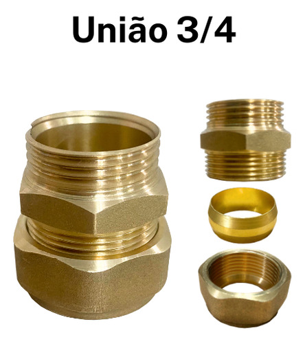 Kit Conexão União Fácil Tubo 22mm P/3 Coletor Solar