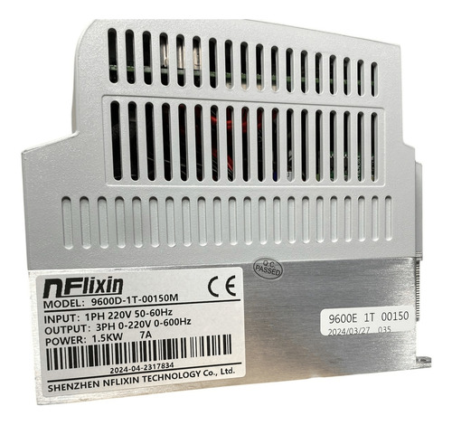 Inversor De Frequência 1,5cv 1.5kw 220v Mono/trifásico 7a