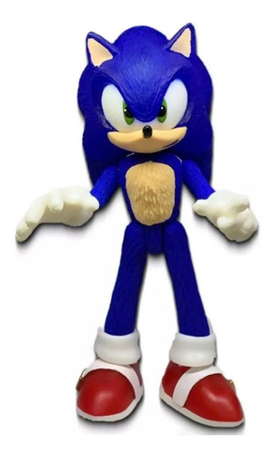 Imagen 5 de 7 de Figura Sonic The Hedgehog Azul Juguete Articulado Boom 24cm