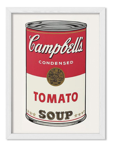 Cuadros Popart 30x40 Chato Blanco Campbells Tomato Soup