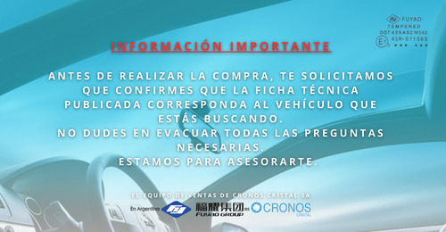 Vidrio Puerta Trasera Izquierda Bmw Serie 1 5p 12- Fuyao