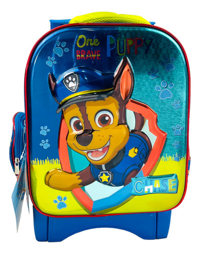 Mochila Paw Patrol Kinder Marshall Color Azul Diseño De La Tela Mod2