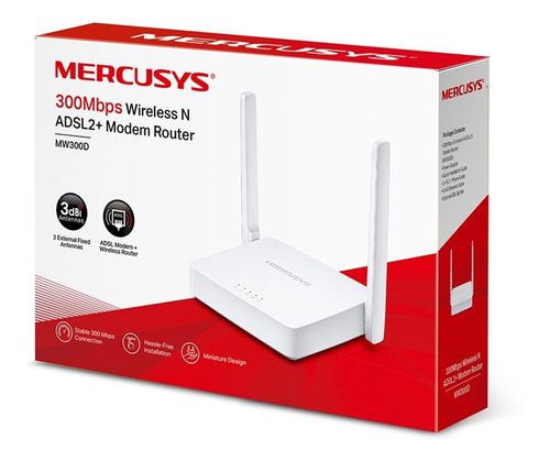 Imagen 3 de 5 de Modem Adsl2 Aba + Router 300 Mbps Wifi Inalambrico Internet