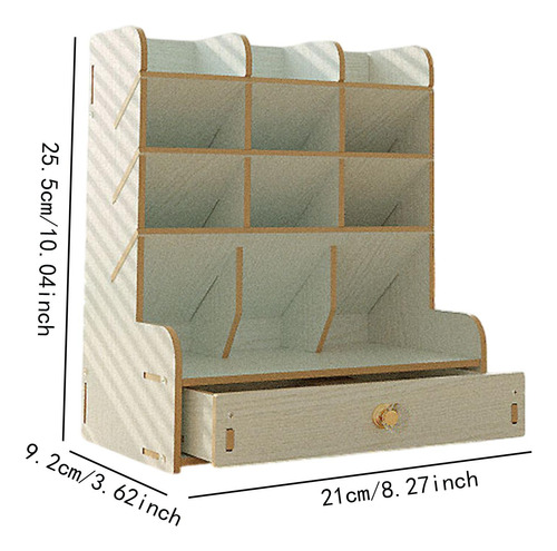 Organizador De Lápiz De Madera Rack De Almacenamiento