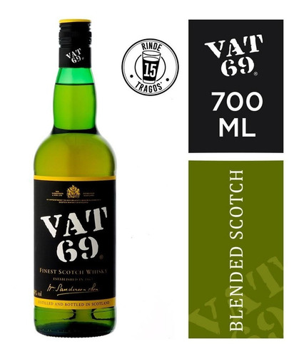 Whisky Vat 69 Botella 750 Ml - mL a $75