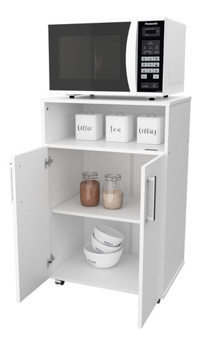 Mueble Organizador Porta Microondas Horno Con Ruedas Cocina