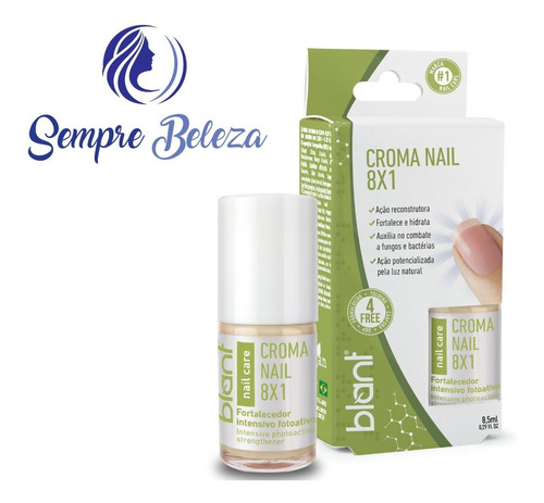 Base Fortalecedora De Unhas Croma 8x1 8,5ml - 4free Blant