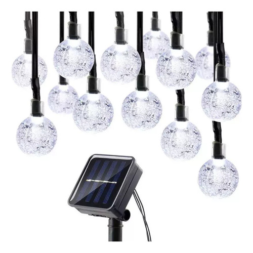 Guirnalda De Luces Solar 7m 50 Foco Exterior Jardin 8 Modos