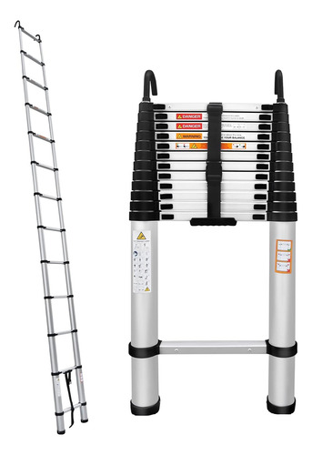 Escalera Telescópica Plegable Carga Máxima 330 Lb Bowoshen