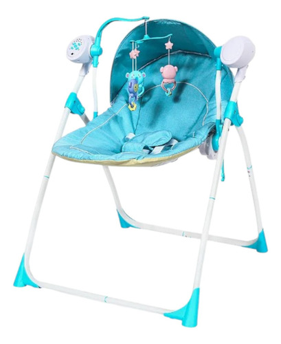 Columpio Para Bebé Aeiou Md-305c Baby Rocker Mecedora Color Azul