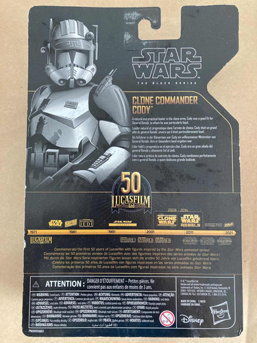 Clone Commander Cody Star Wars Black Series Archive Original