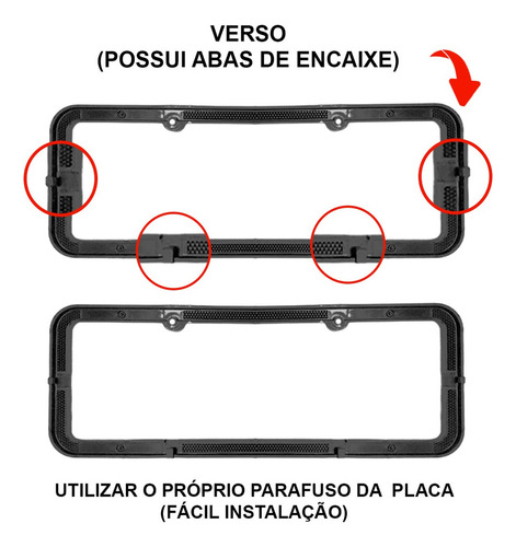 Suporte Moldura De Placa Com Refletores Para Equinox Onix