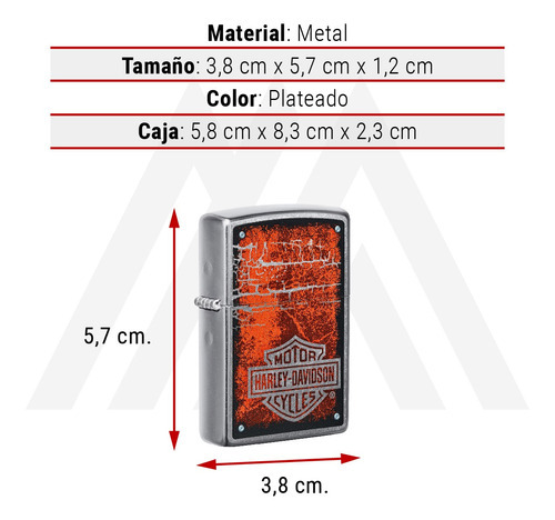Imagen 4 de 9 de Encendedor Zippo Lighter Harleydavidson® Chromed Out
