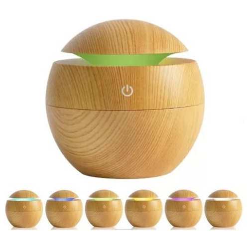 Humidificador Ultrasónico Diseño De Madera Con Luz Led Usb