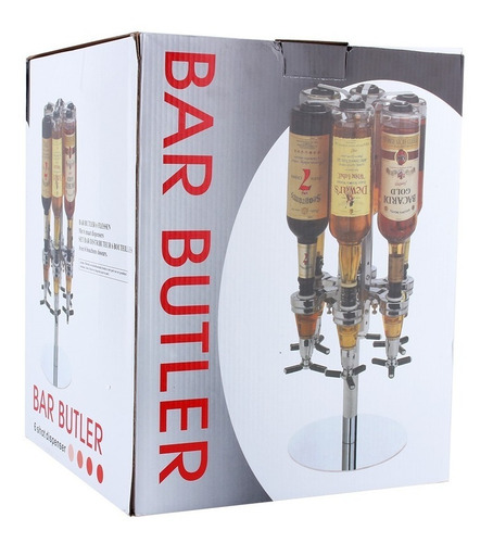 Imagen 5 de 5 de Dispensador Dosificador Licorera 6 Botellas Bar Carrusel Sho