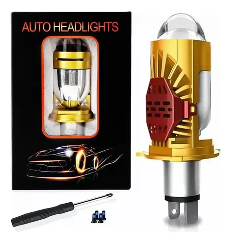 Cx Proyector Led Foco H4 8000lm Bi-lupa Para Auto, Moto