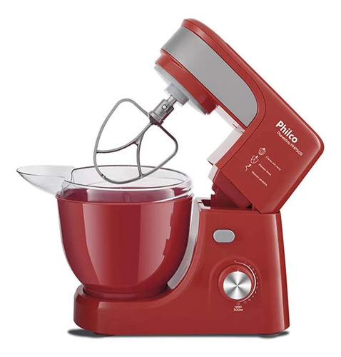 Batedeira Planetária Philco Turbo Vermelha 127v - Php500v