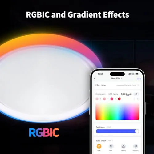 Plafón Led Aqara T1m Con Matter, Zigbee 3 0, Rgb+ic, 40w, 16
