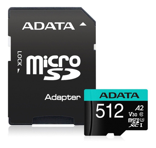 Memoria Microsd + Adaptador Adata Premier Pro 512gb 100mb/s