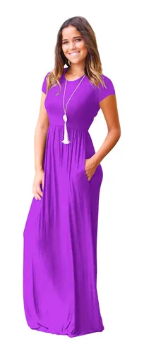 Vestido morado casual sale