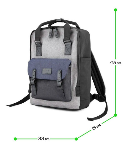 Imagen 2 de 10 de Mochila Bolso Himawari 1010 Retro Xl