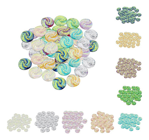 Conjunto De 50 Piezas De Adornos De Resina Brillante