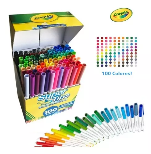Juego 100 Marcadores Crayola Super Tips