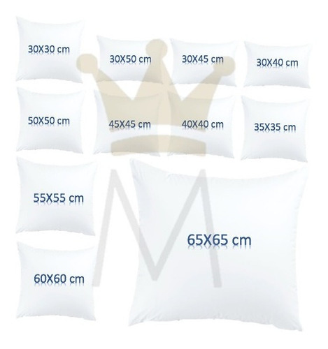 Relleno Para Cojín Monarca Microfibra Lavable 40x70 2 Pz Color Blanco Diseño De La Tela Liso