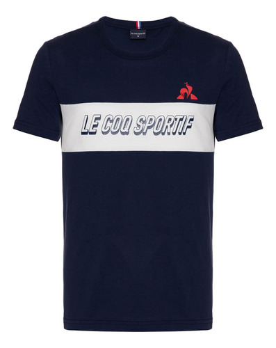 Camiseta Le Coq Ess Bar A Tee Line Ss Masculino - Marinho