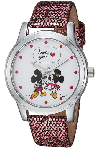 Reloj Mujer Disney Wds000345 Cuarzo Pulso Morado Just Watche