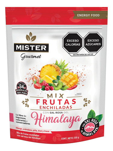 Mix De Frutas Secas Enchiladas Con Sal Himalaya Mister 250 G