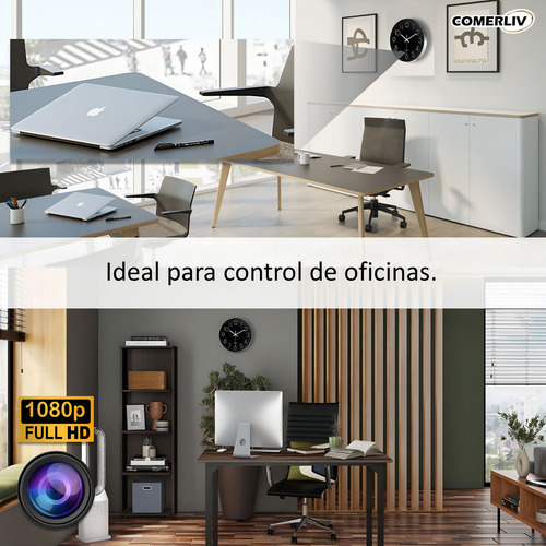 Câmera Spy Camera Wall Clock Camera WiFi Full Hd WiFi 2,4 Ghz Hidden Home Bateria de longa duração 3500 mAh Memória Micro SD de até 512 Gb Câmera de segurança de monitoramento de smartphone