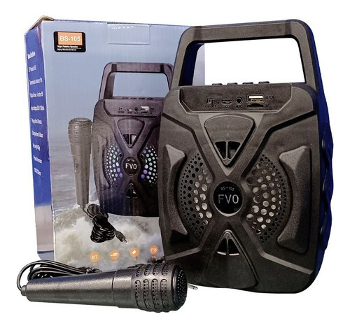Corneta Con Microfono Bs-105 Recargable Usb Bluetoh Portátil