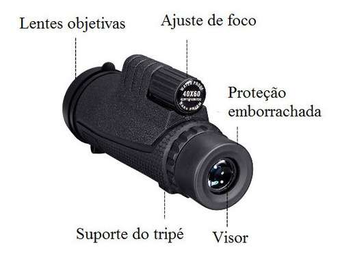 Monóculo Luneta Telescópio Para Celular + Tripé Profissional