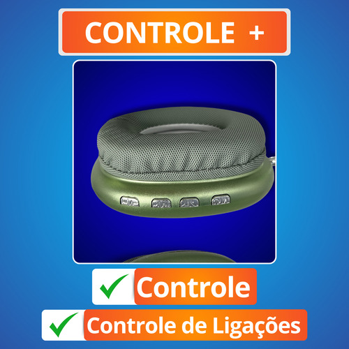Fone De Ouvido Verde Bluetooth 5.0 Sem Fio Wireless Headphone 5.1