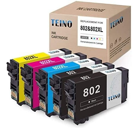 Teino Remanufacturados Cartuchos De Tinta Para Epson 802 Uso