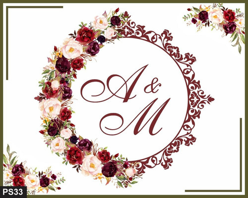 Pista De Dança Para Casamento Arabesco E Floral Ps33 - 3x3m Cor Impressão Digital