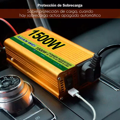 Convertidor Inversor 1500w Auto Usb 12v 220v