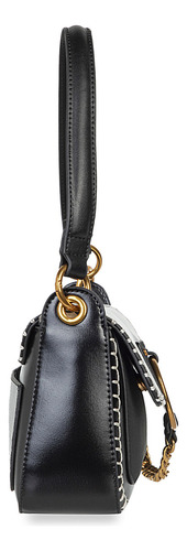 Lady Bag Cloe Para Mujer Cadena Ornamental Color Negro