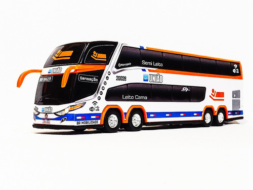 Miniatura Ônibus 4 Eixos União Leito Cama G7dd Mais Vendido 