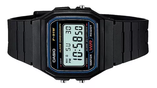 Casio - Reloj Para Hombre Casio Vintage-Retro F-91W-1D Negro