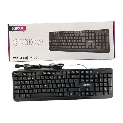 Teclado Usb Office Ok100 Soul Negro