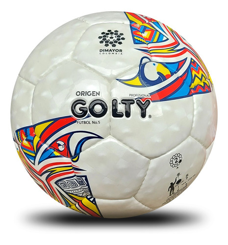 Balón Futbol Golty Profesional Origen 2022-blanco Color Blanco