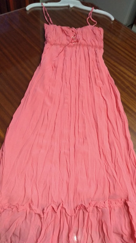 Vestido En Crep Coral  Con Det Cruzado Ts