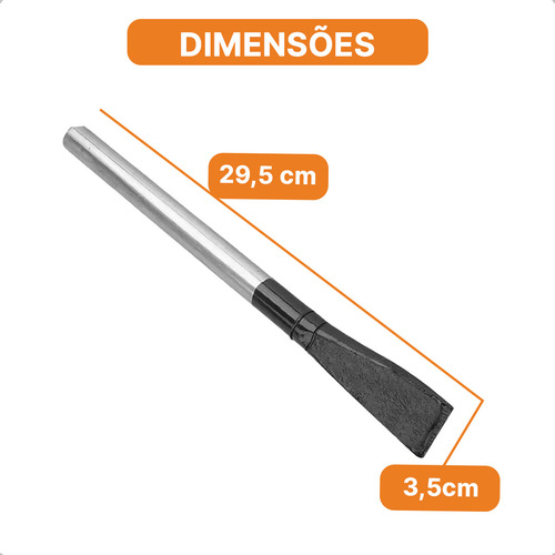 Talhadeira Aço 3/4 Ponta Preta Cortar Parede Pedreiro 30cm
