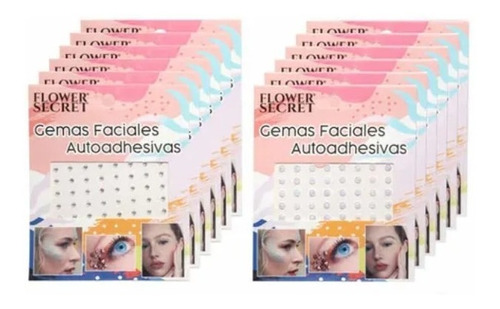 Face Sticker X2 Ojos Y Rostro Diamantes Cristales Brillos