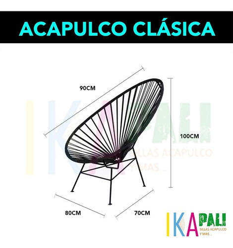 Imagen 4 de 9 de Set Silla Acapulco Ikapali (3pzs) *no Incluye Cristal
